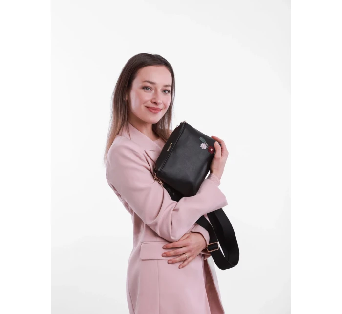 Dámska kabelka Vuch Coalie Flowers Black Dámska kabelka Vuch Coalie Flowers Black