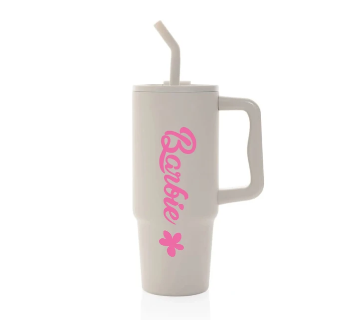 BARBIE - béžový cestovní termohrnek 900 ml BARBIE - béžový cestovní termohrnek 900 ml