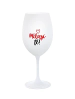 I LOVE YOU! (HEART) - pohár na biele víno 350 ml