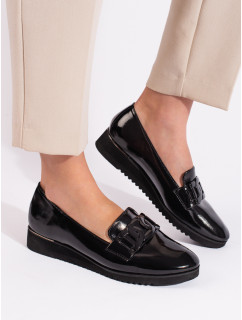 Jedinečné dámske čierne topánky na platforme