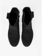 Vynikajúce dámske členkové topánky čierne bez podpätku Vynikajúce dámske členkové topánky čierne bez podpätku