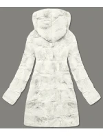 Biela dámska bunda s kapucňou (br9741-26)