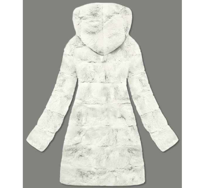 Biela dámska bunda s kapucňou (br9741-26)