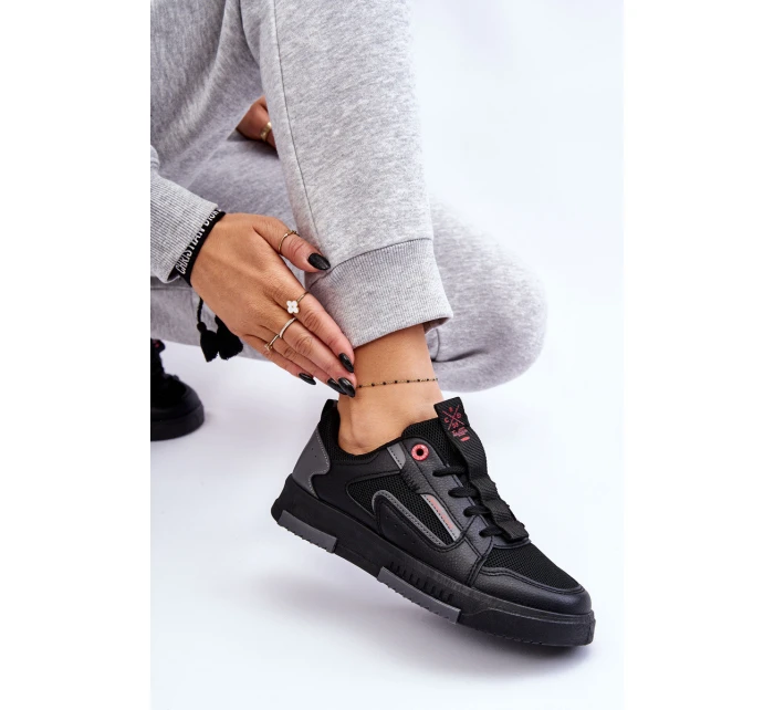 Damskie Niskie Sneakersy Cross Jeans LL2R4012C Czarne