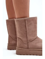 Dámské zimní boty s tmavě béžové model 21635529 - Boto Dámské zimní boty s tmavě béžové model 21635529 - Boto