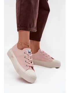 Trampki Damskie Na Platformie LEE ISLA C WOMEN LOW 50253001.78E Różowe