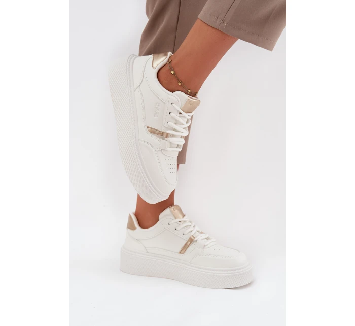 Dámske tenisky na platforme Big Star - biele