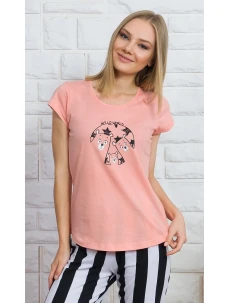 Dámske pyžamo kapri Hello world