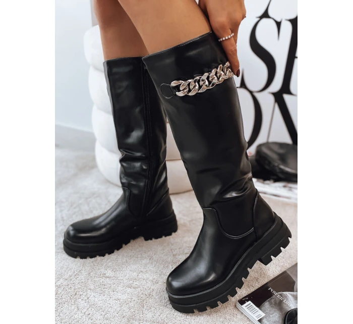 Dámské kozačky black Dstreet model 21972006 - FashionStreet