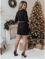 šaty jedné velikosti s páskem černé Dstreet model 21982086 - FashionStreet