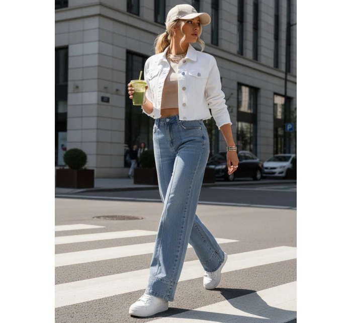 Dámske široké modré džínsy Dstreet UY2871 Dámske široké modré džínsy Dstreet UY2871