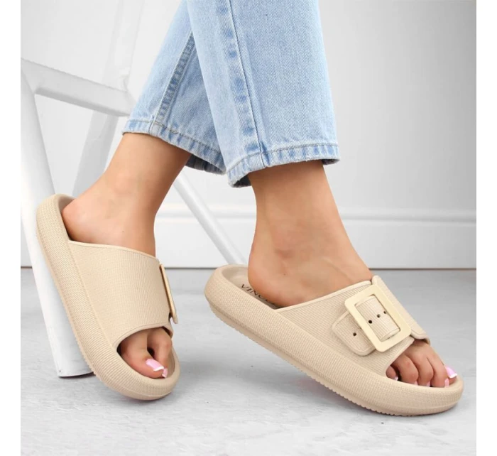 Žabky s prackou Vinceza W JAN308 beige