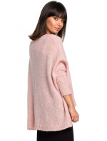 model 18002063 Lehký svetr nadměrné velikosti růžový - BeWear
