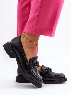 Elegantné dámske kožené mokasíny Black Triana