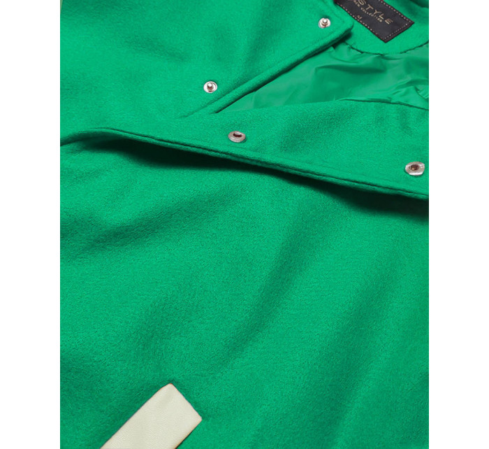 Zelená dámská baseballová bunda (16M9069-236)