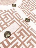 Dámska béžová pletená blúzka s krátkymi rukávmi (009) Dámska béžová pletená blúzka s krátkymi rukávmi (009)