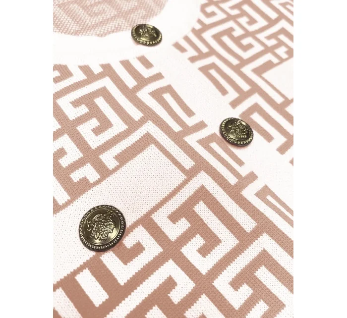 Dámska béžová pletená blúzka s krátkymi rukávmi (009) Dámska béžová pletená blúzka s krátkymi rukávmi (009)