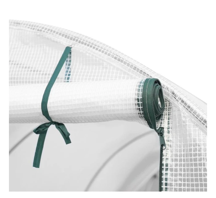 SKLENÍK ZÁHRADNÝ TUNEL 200X300X200CM PE KONŠTRUKCIA BIELA OCEĽ