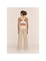 Dámske nohavice CASALL Aria Turn Up Straight Jogger, béžová farba