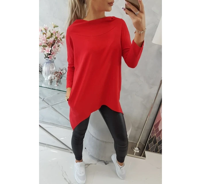 Mikina s potlačou kolesa červená