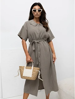 Sukienka MI SK model 22123745 ciemny bezowy - FPrice