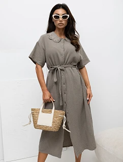 Sukienka MI SK model 22123745 ciemny bezowy - FPrice