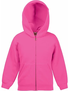 Fruit of the Loom Classic Kids Sweat Jacket Detská mikina s kapucňou 16.2045 fuchsiová