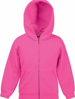Classic Kids Sweat Jacket Dětská mikina s kapucí model 22534770 fuchsia - Fruit of the Loom
