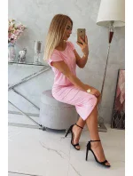 Světle růžové asymetrické šaty Světle růžové asymetrické šaty