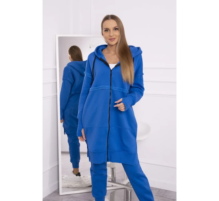 Hrejivá súprava s dlhou mikinou nevädzovo modrá