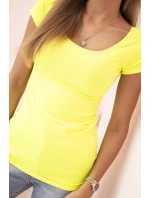 Dámska klasická bavlnená blúzka s krátkymi rukávmi modrá