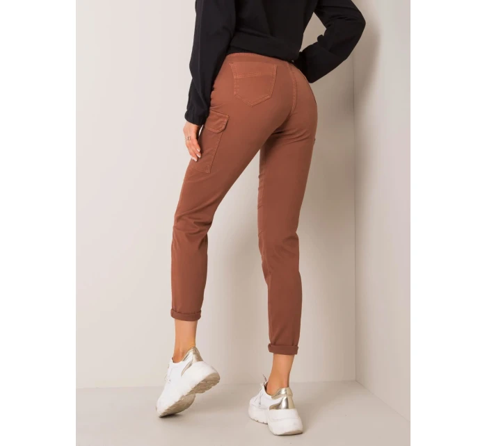 Nohavice D60027T62072 hnedé