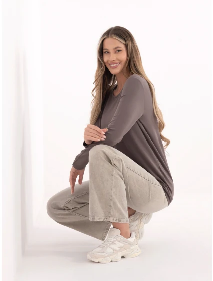 Blúzka RV BZ A 160.19P sivá béžová Blúzka RV BZ A 160.19P sivá béžová