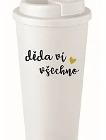 DIEŤA VIE VŠETKO - biely termohrnček 475 ml