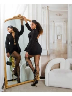 Dámské síťované punčocháče černé model 20965282 - In-style Fashion Dámské síťované punčocháče černé model 20965282 - In-style Fashion