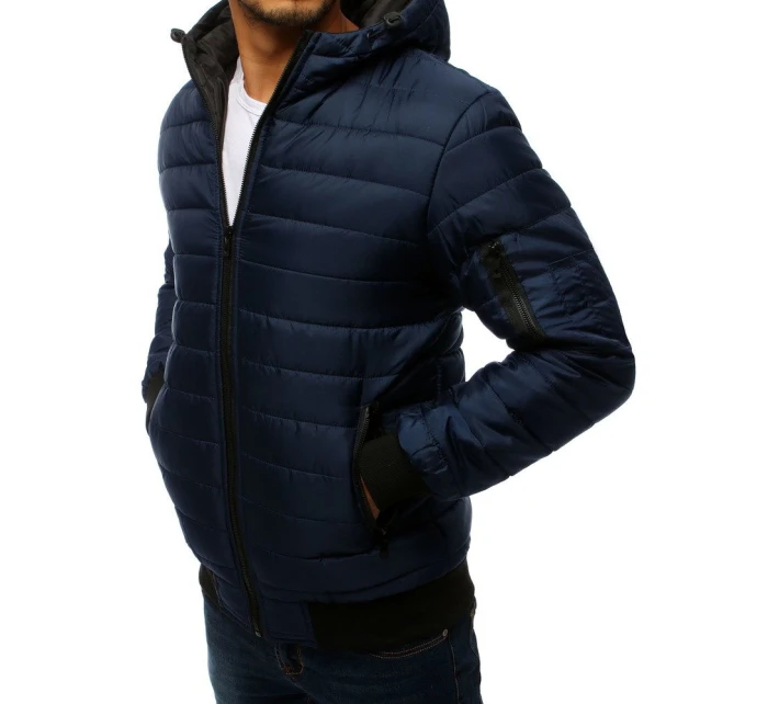 Pánska prešívaná bunda bomber tmavomodrá TX2228 Pánska prešívaná bunda bomber tmavomodrá TX2228