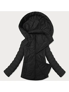 Dámska ľahko zateplená bunda so stojačikom a kapucňou J Style black (16M9229-392)