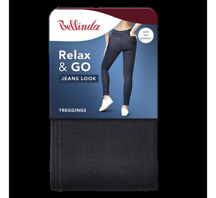 Dámske nohavice RELAX & GO JEANS TREGGINGS - BELLINDA - čierne