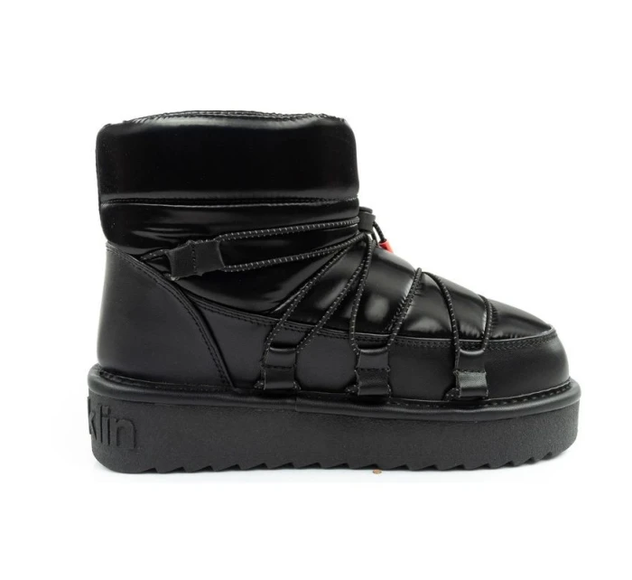 D.Franklin snow boots dámské zimní módní zateplené boty černé dámské