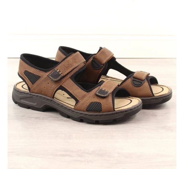 Rieker M 26156-25 RKR447B Sandále na suchý zips Rieker M 26156-25 RKR447B Sandále na suchý zips