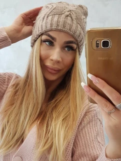 Fleecová čepice  tmavě béžová model 18750805 - K-Fashion