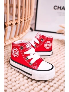 Dětské Tenisky Vysoké Se Zipem BIG STAR model 21545331 Červené - Big Star Shoes