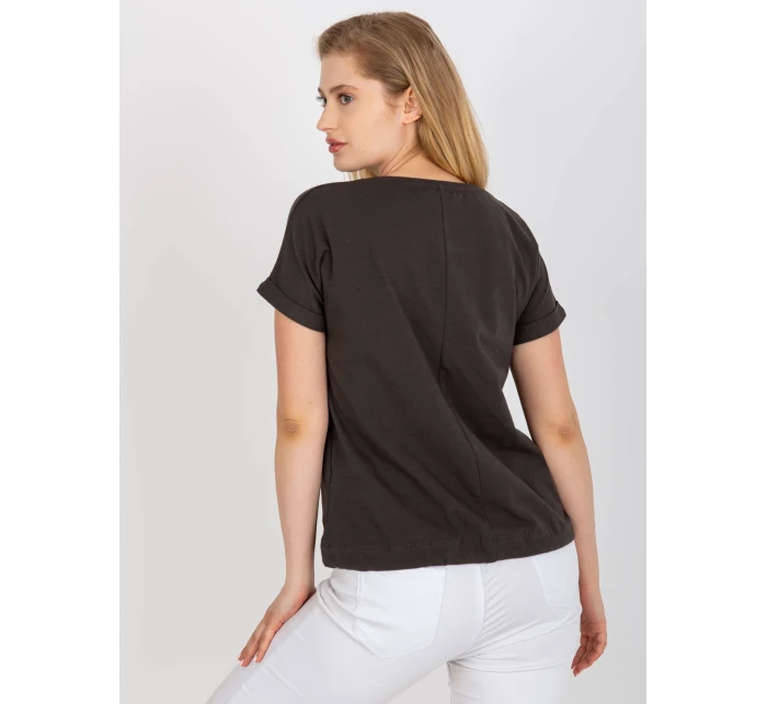 Tričko RV TS 0237.84P dark khaki