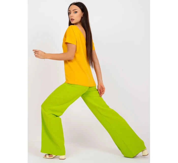 Tričko RV TS model 14816788 tmavě žlutá - FPrice Tričko RV TS model 14816788 tmavě žlutá - FPrice