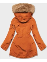 Oranžová dámska zimná bunda (CAN-588BIG)