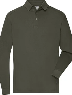 JN Pánské pracovní piqué polo s dlouhým rukávem 02. olive model 22533492 - Daiber