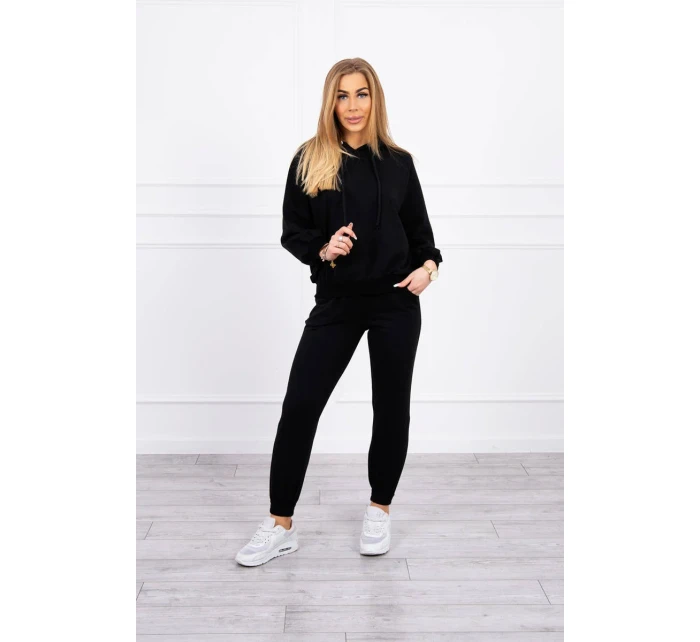 Súprava mikiny s kapucňou čierna