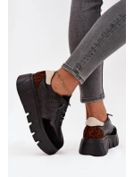 Buty Sportowe Sneakersy Damskie Na Platformie Vinceza 58565 Czarne