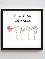Personalizovaný magický fotob obraz v ráme – štvorcový 20x20 – kvetinová záhradka
