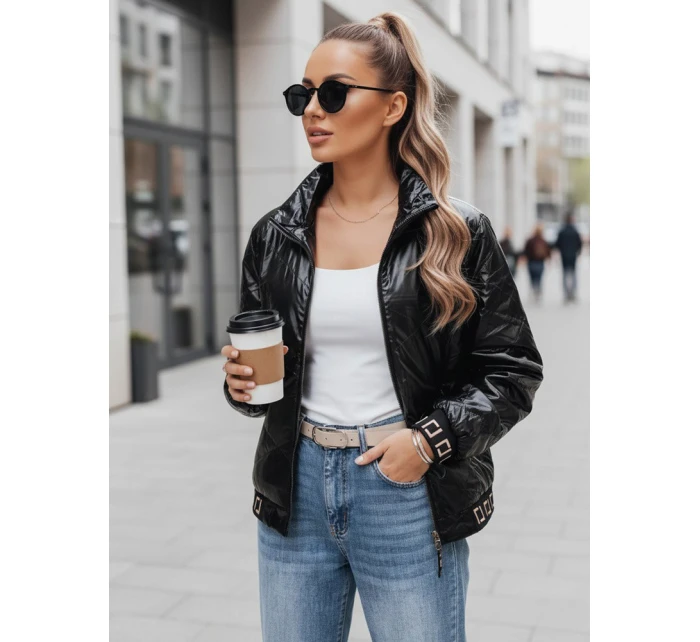 Dámska prešívaná bunda bomber black FashionStreet TY5292